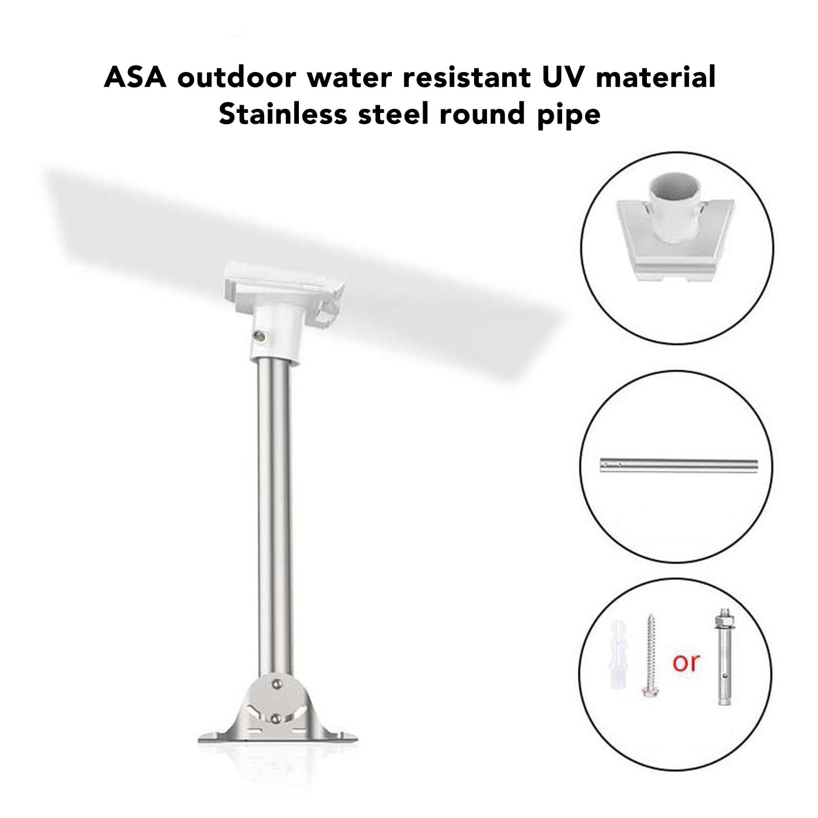 Support de Tuyau Internet par Satellite pour Antenne Parabolique Standard Gen 3 V3, Support de Montage Mural Long Réglable à 88 ° pour Plaque de Montage V3, Kit de Montage sur