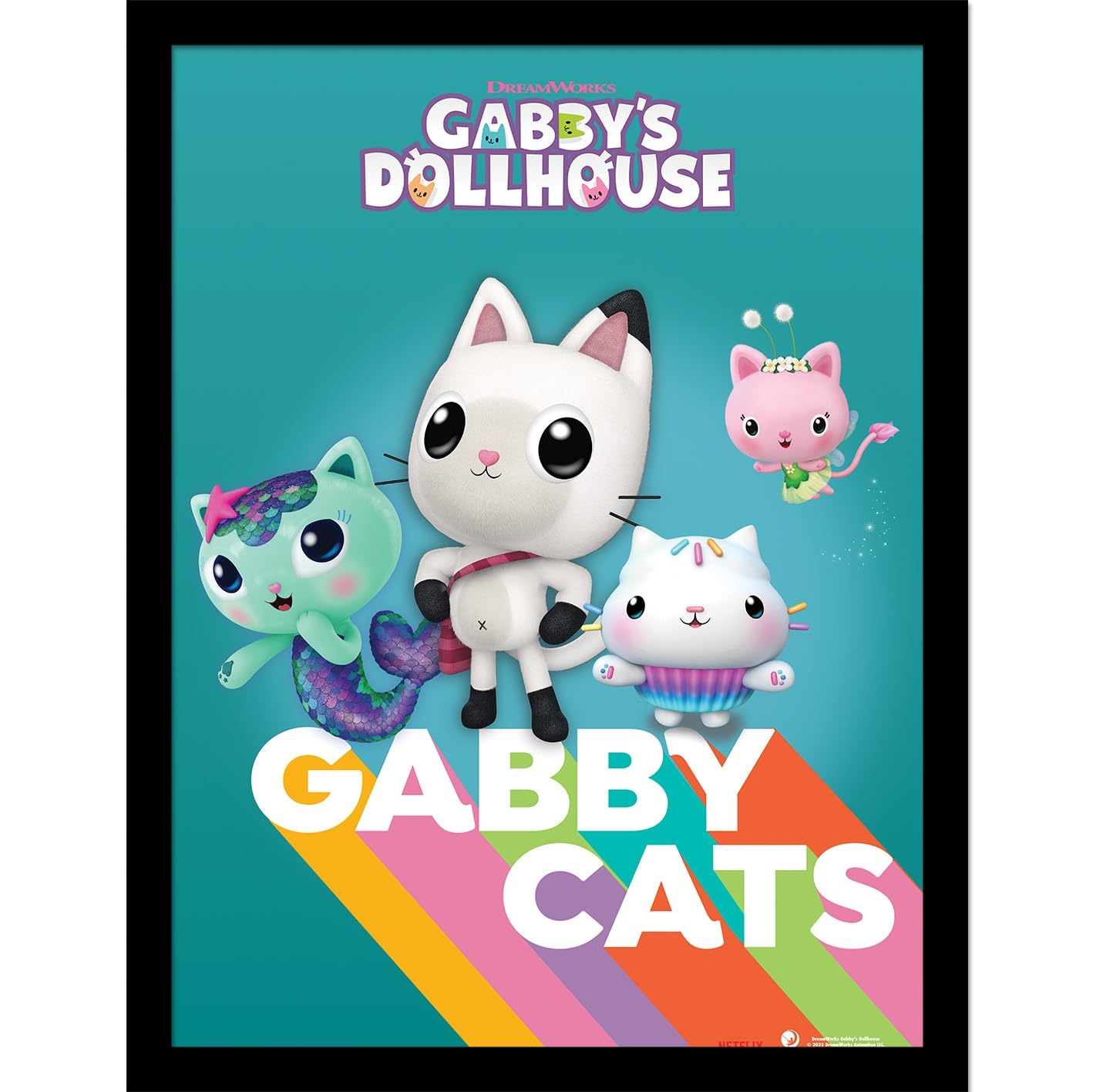 Pyramid International Gabby'S Dollhouse (Gabbys Cats) Collector Print, Premium Collector Print 40x30cm, Officially Licensed, Ideal for Bedroom, Gaming Room or Office Décor