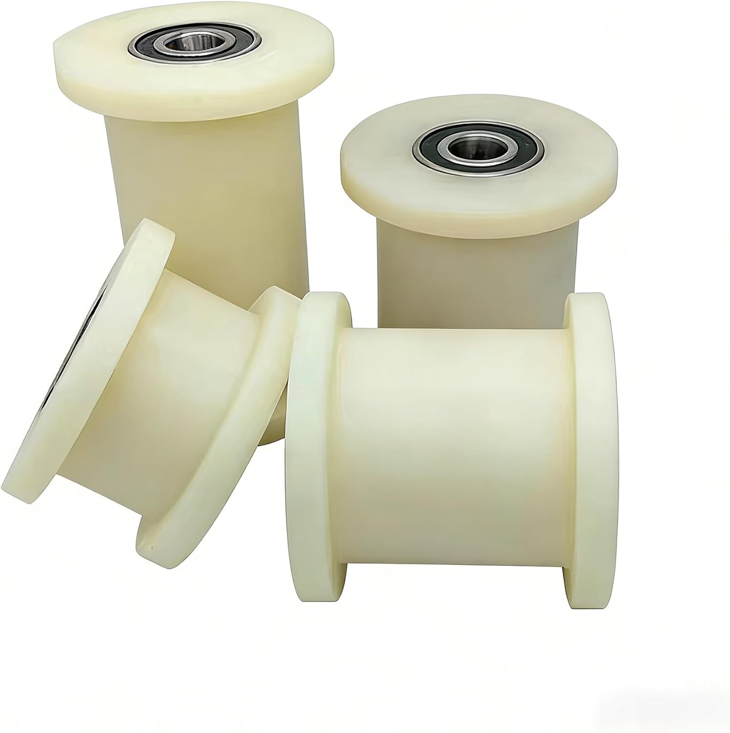 Heavy Duty Sliding Door Roller Replacement – 4 Pack, Compatible with H65x70x60 Track for 2 Inch Doors, 330 lbs Capacity, 6000RS Bearing, for Garage Barn Industrial Door