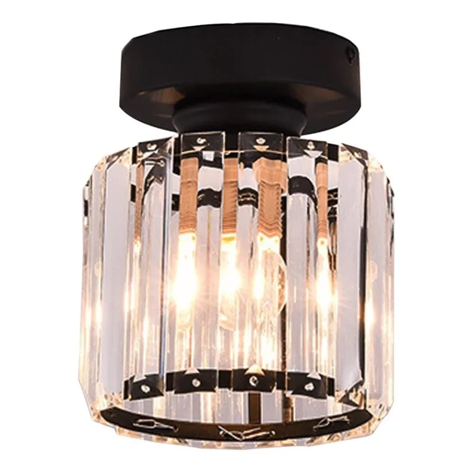 Tyenaza Crystal Ceiling Light, Light Fitting,Ceiling Lights Living Room,Kitchen Lights Ceiling,Light Shade Ceiling,Black Chandelier