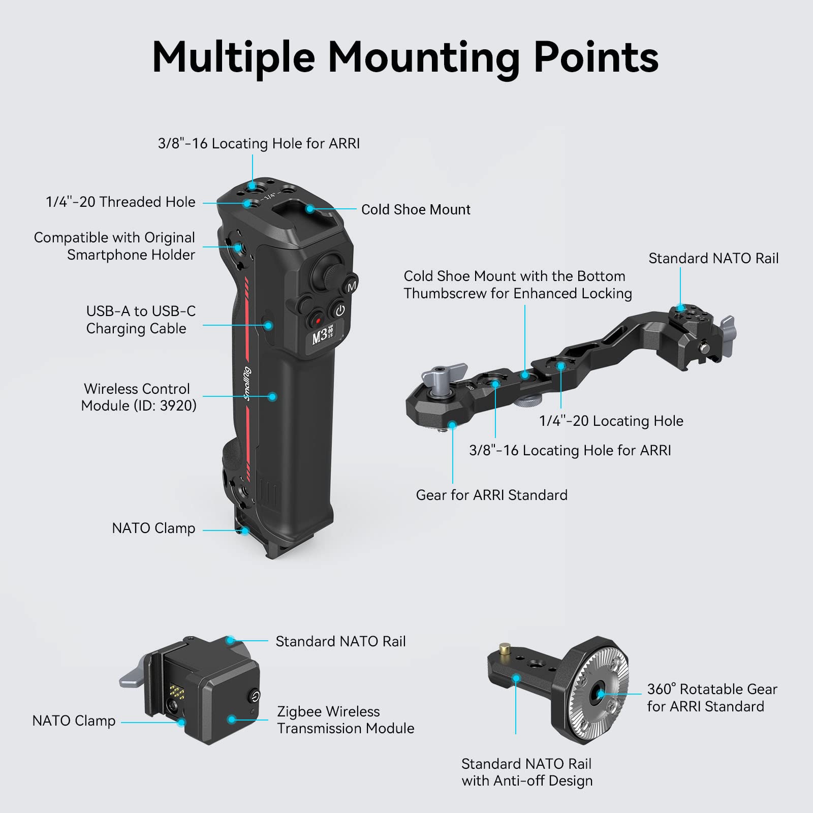 Buy SMALLRIG Wireless Control Handle for DJI RS 2 RS 3 Pro 
