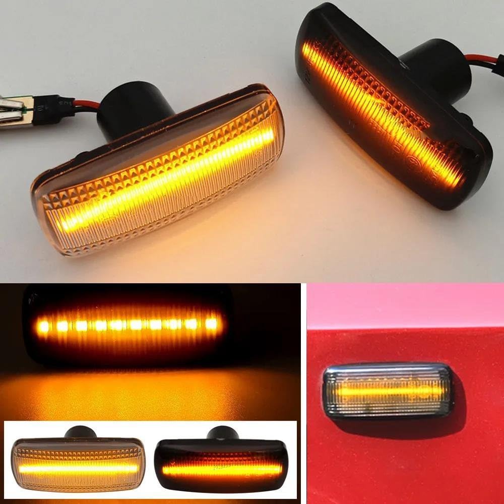 Intermitente Lateral Para Jeep Para Compass Para Grand Para Cherokee Luz Posición Lateral Con Señal Giro Dinámica Luz Intermitente Secuencial Diseño Automóvil(Dynamic Crystal)