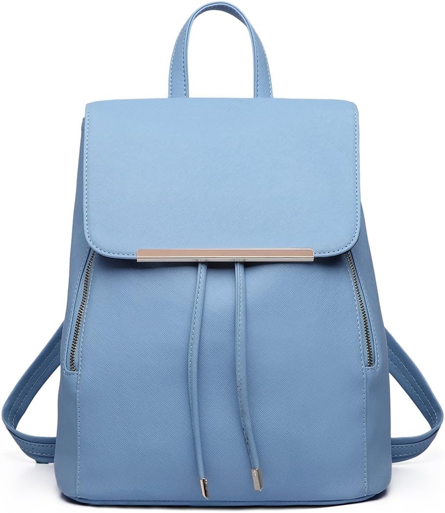 Miss Lulu Women's PU Anti-Theft Backpack, Large Capacity Fashion School Bag with Multiple Pockets, Convertible Shoulder Bag for Work, Travel, and Daily Use