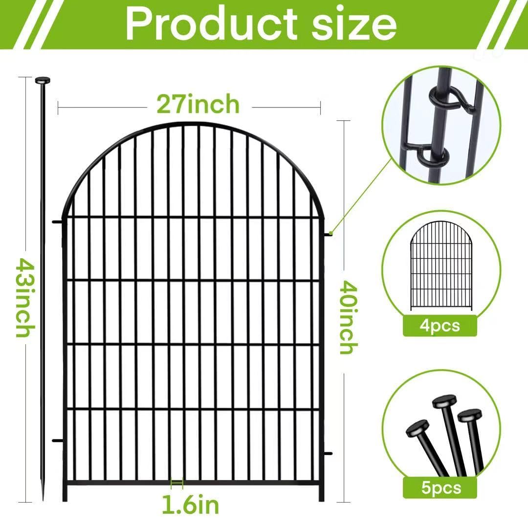 Adavin Tall Garden Fence Animal Barrier with Gate - Image 2