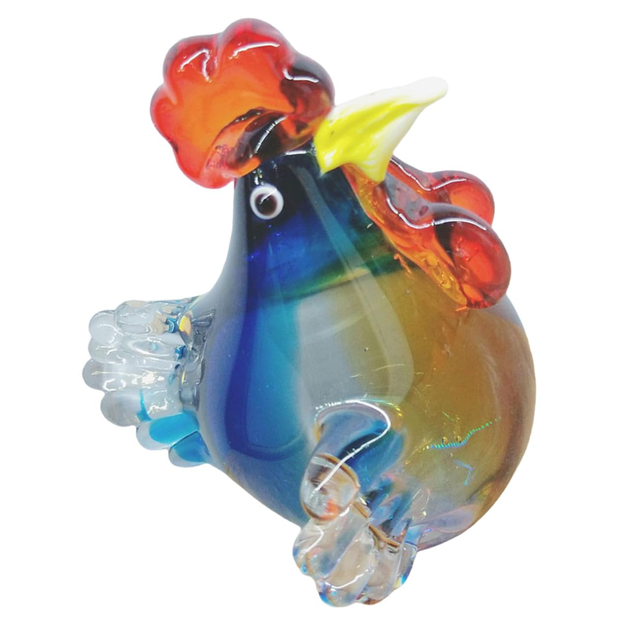 Figurine de coq en verre design mignon objet decoration interieur chambre fille garçon