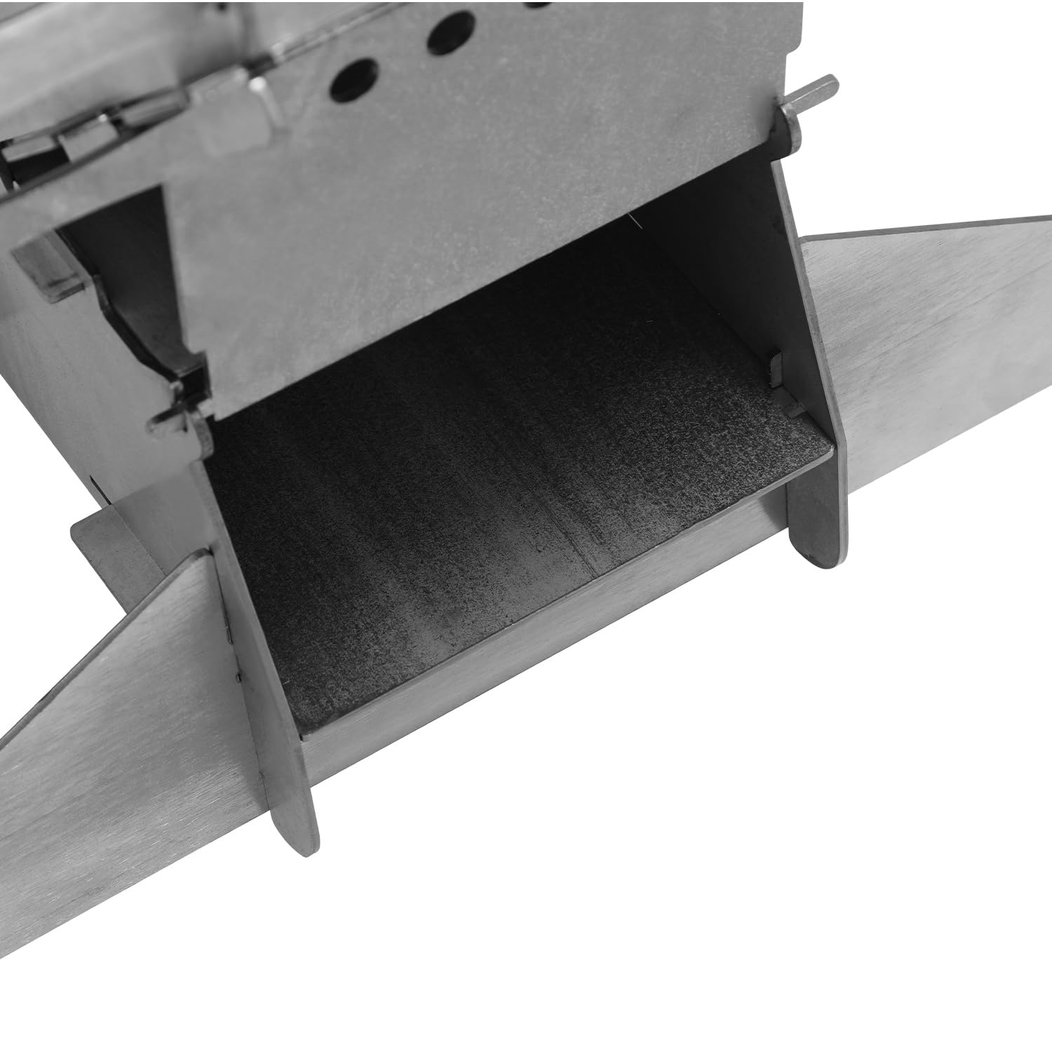 Horno de cohetes con placa de parrilla, diámetro de 49 cm, sistema