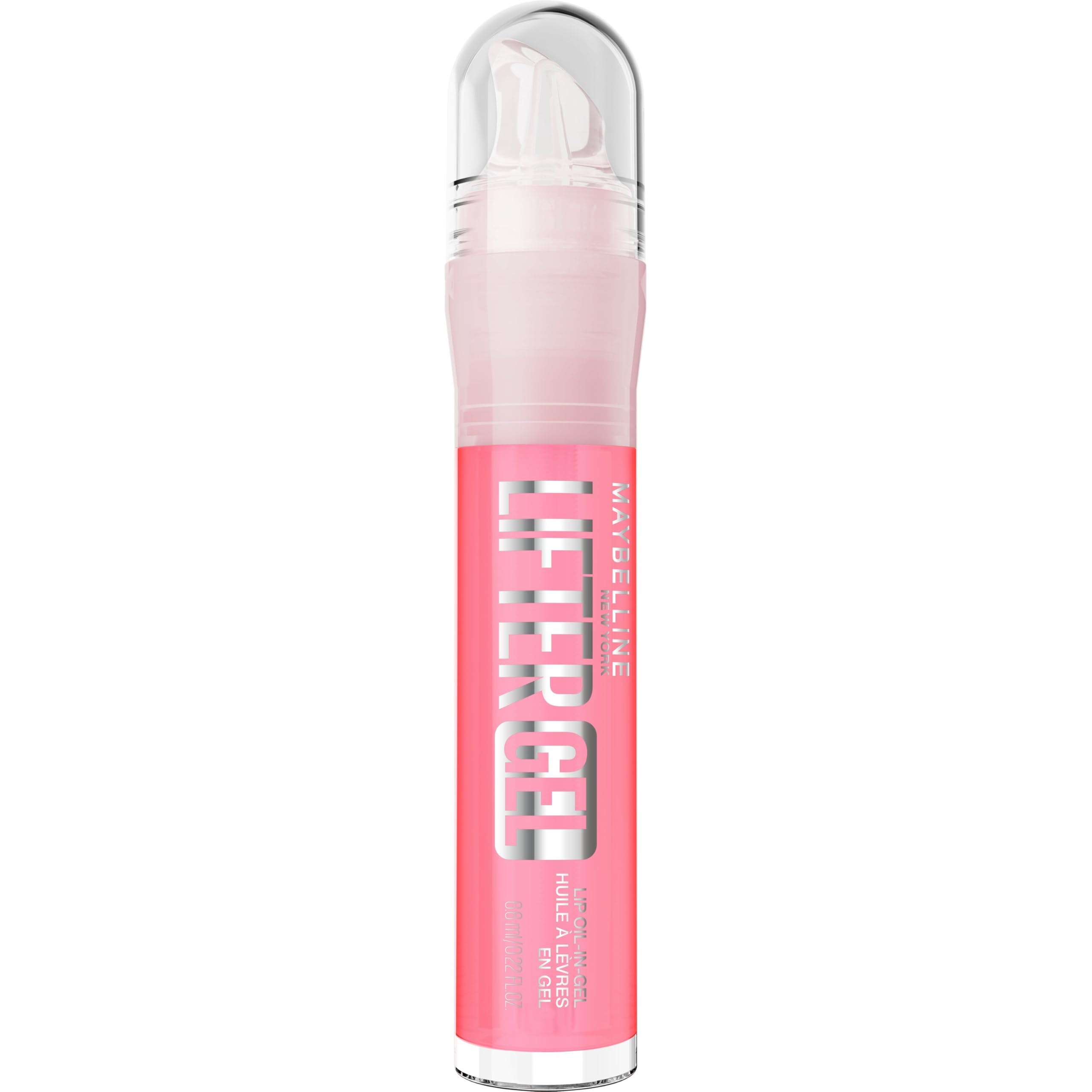 Maybelline Lifter Gel - Brillant à Lèvres Huile en Gel - Brillance Effet Miroir & Lèvres Rebondies - Hydratation 24H - Pen Twist Précis - Teinte : 004 - Sugar Spritz - 6,​6 ml