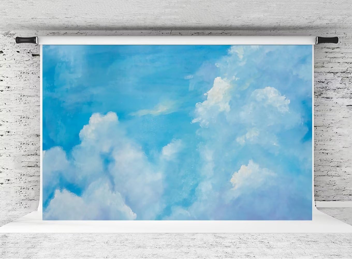 Kate Dark Cold Blue-Black Abstract Backdrop For Portrait Photography, 5x7ft(1.5x2.2m) / Microfiber (Printed