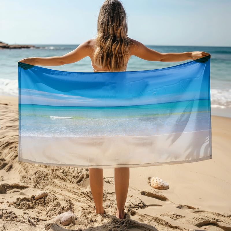MDKLXIDF Toalla Playa Playa Toallas de Playa en Microfibra Grande para Adultos, Toallas Baño Grandes Ligera y de Secado Rápido (Piscina,Gimnasio y Deportes) - 150x200 cm