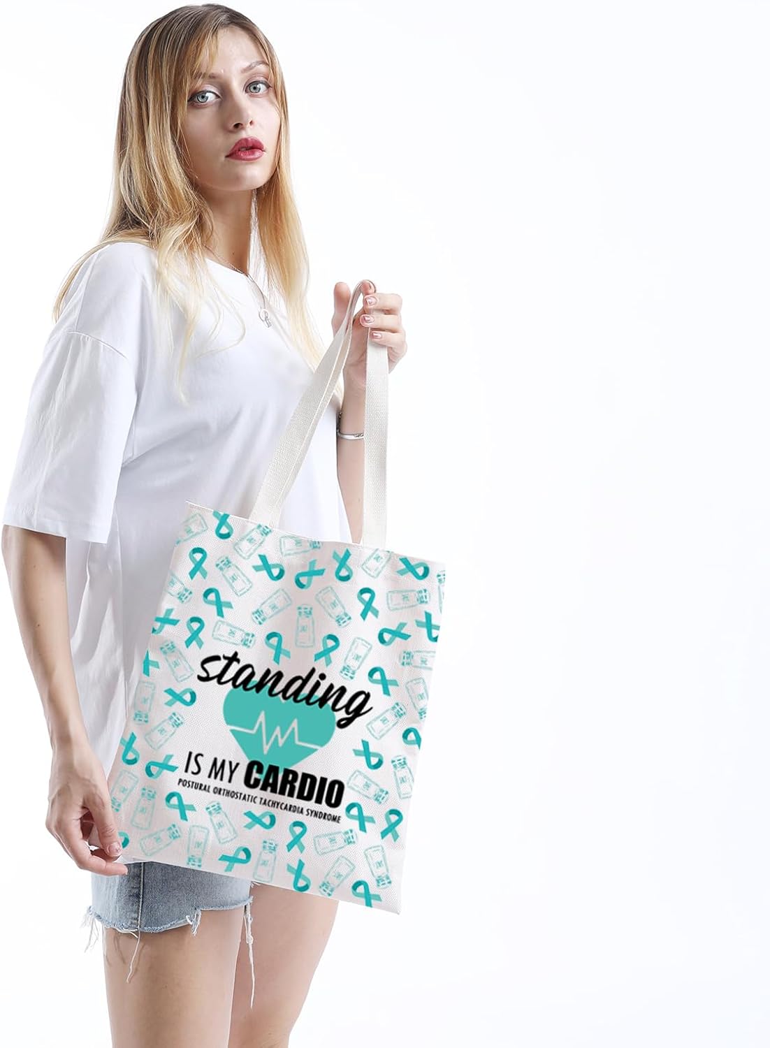 XYANFA Standing Is My Cardio Warrior Gift Bag - Dysautonomia Makeup Medical Gifts (MY CARDIO T) - Image 5