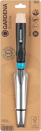 Vista 18 de GARDENA Paleta de mano clásica: pala universal para plantar y trasplantar en el jardín y en el balcón, acero, resistente a la corrosión, mango