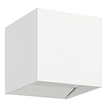 Eglo Luce a LED per esterni Calpino 3, lampada a muro con illuminazione sopra e sotto, in metallo bianco, lampada esterna, luce bianca calda, IP54