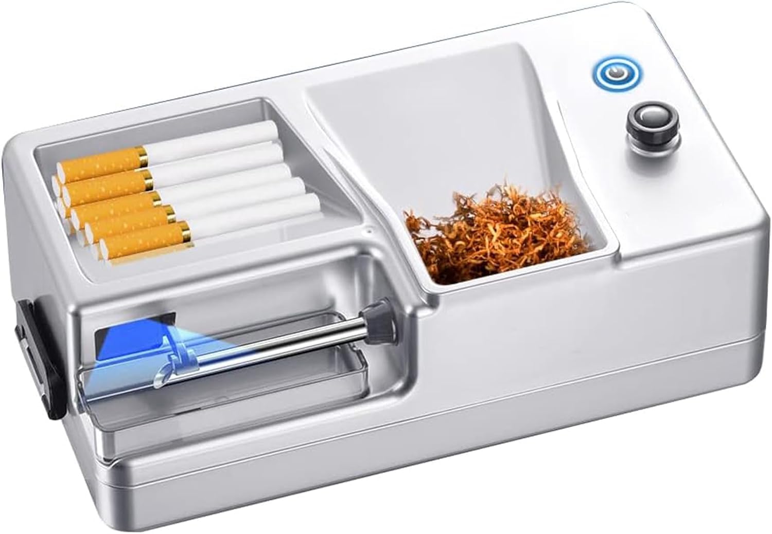 Macchina elettrica dell'iniettore del tabacco per la fabbricazione di sigarette, rullo automatico ricaricabile per tubi da 6,5 mm-8 mm, facile fai da te a casa