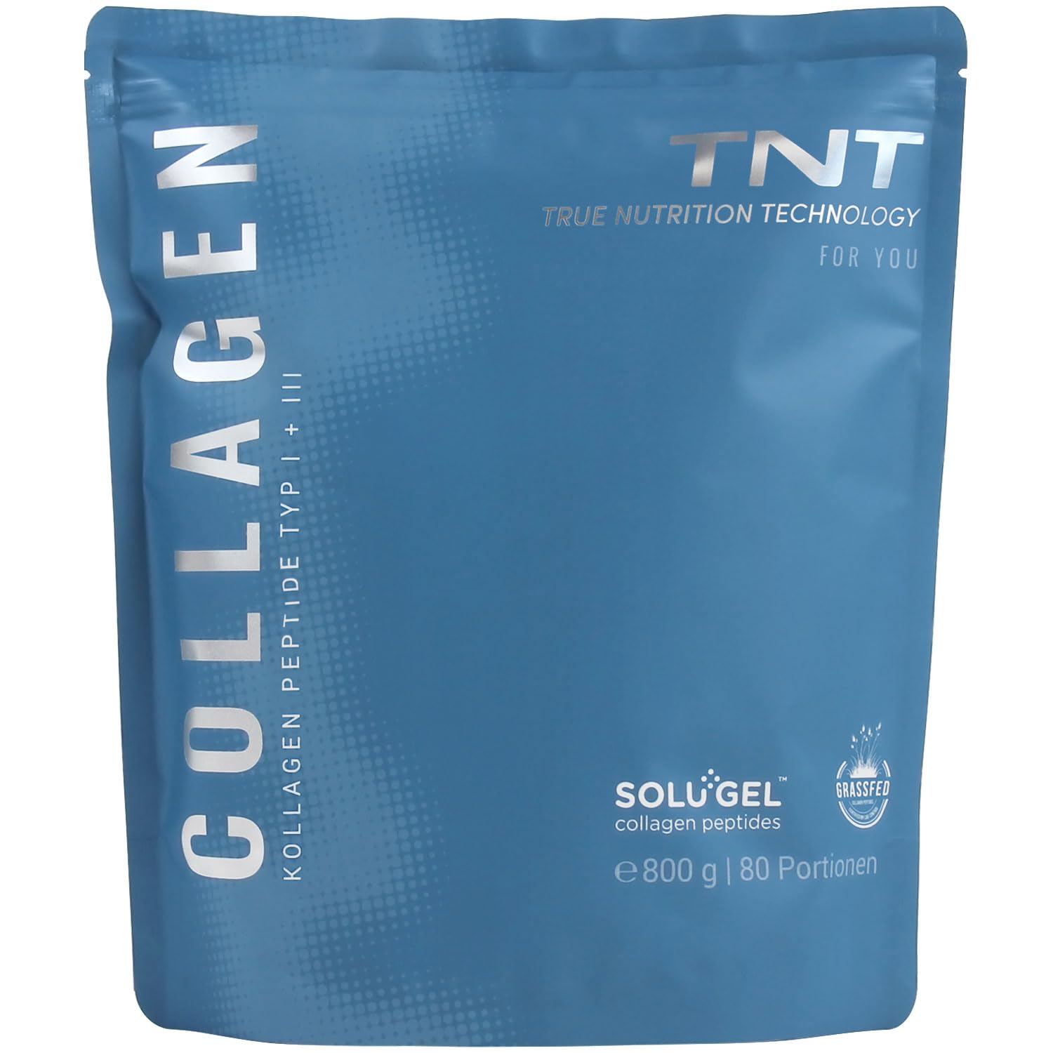TNT Collagen Pulver - 800g - Peptide Typ 1 und 3 - Markenrohstoff Solugel