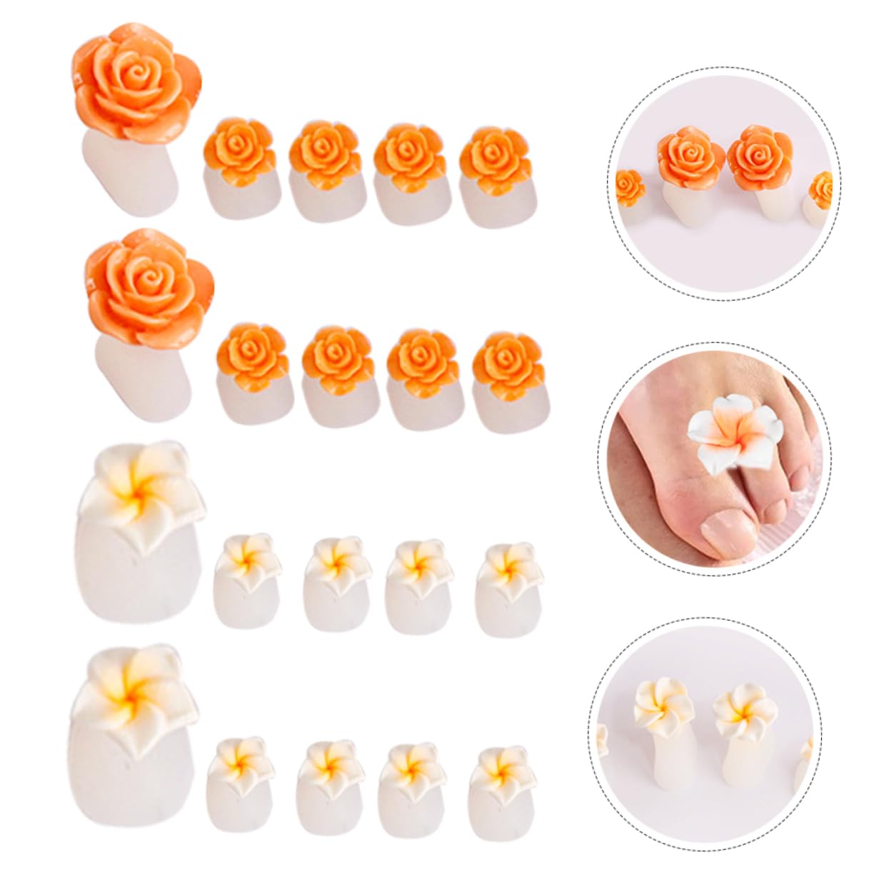 Healeved 80pezzi Separatori Per Dita Dei Piedi Silicone Strumenti Per Nail Art Separatori Per Unghie Pratici e Riutilizzabili Design Distintivo e Comodo Accessori Per Bellezza Dei Piedi