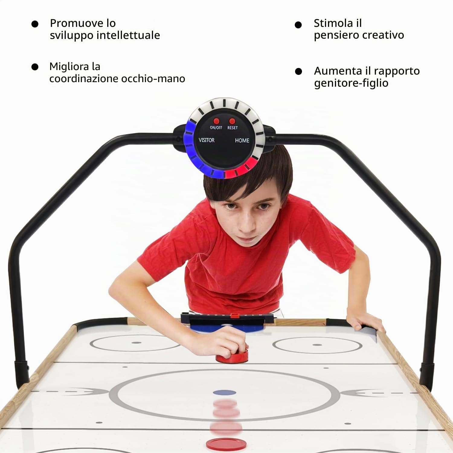 OYE Tavolo da hockey ad aria da 54 pollici con segnapunti elettronici e illuminazione digitale, set di giochi di hockey