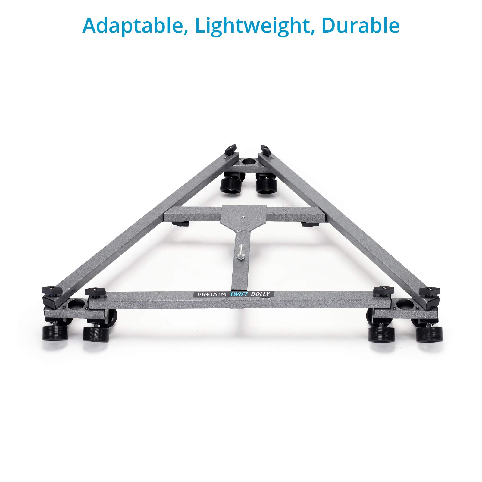 PROAIM Swift Camera Dolly avec système de Rail de Voyage Pliable de 10,6 Pieds | pour caméras vidéo DSLR, trépieds et grues à flèche avec Charge utile jusqu'à 159 kg / 350 LB (SWFT-DT-CLP)