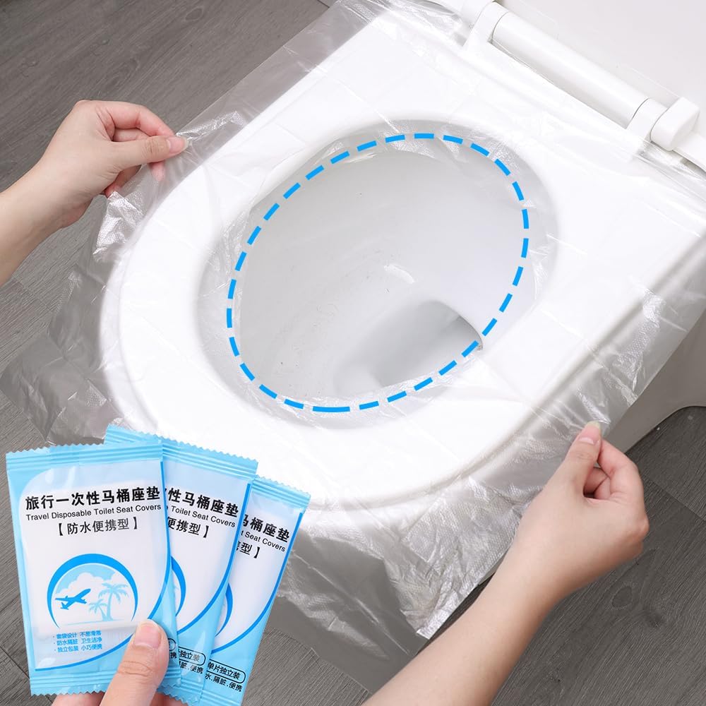 20/30Pcs Disposable Toilet Seat Cover Mat Portable Waterproof Safety Toilet Seat Pads for Travel Camping Bathroom Accessiories (30Pcs)
