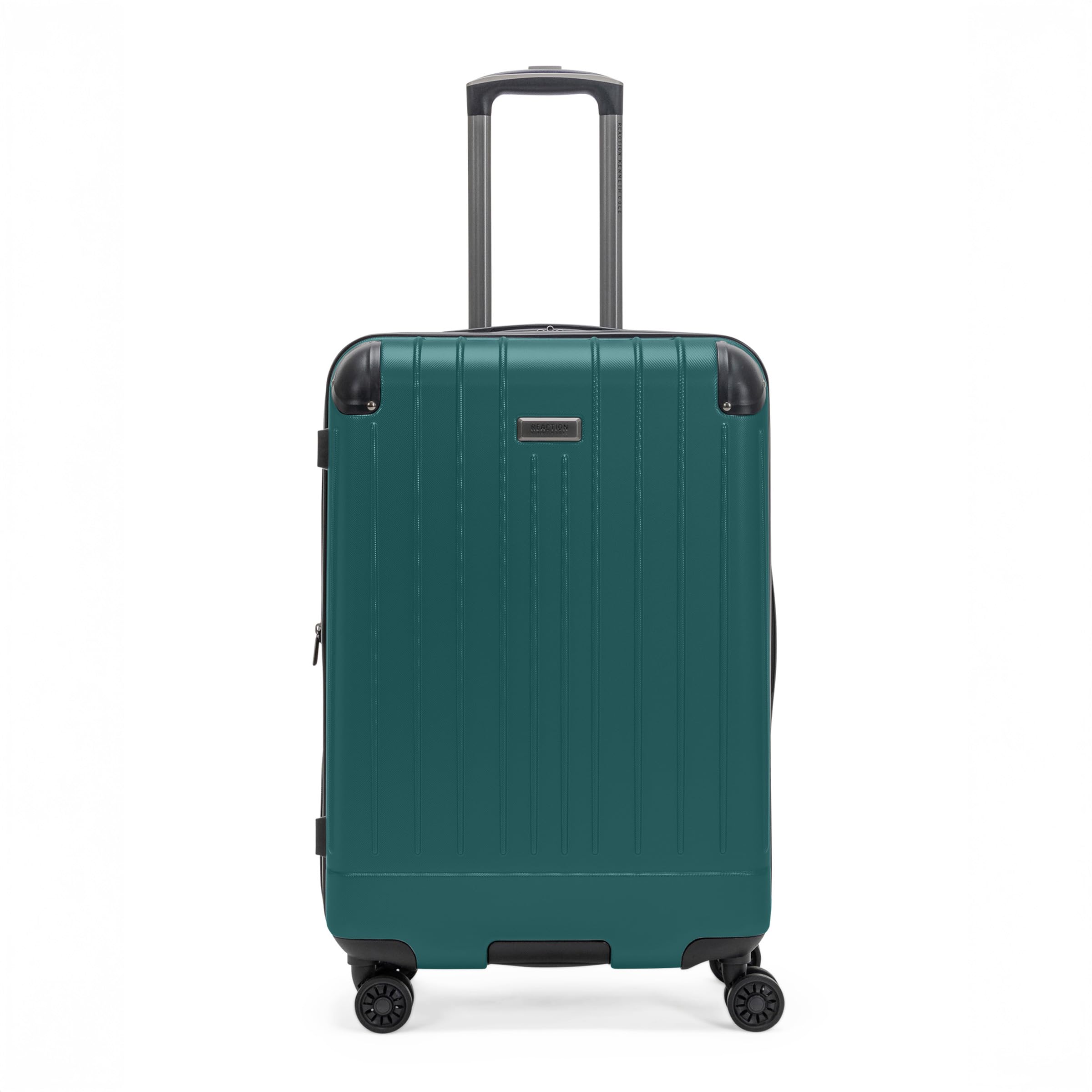 Flying Axis Collection Lightweight Hardside Expandable 8-Wheel Spinner Luggage, Midnight Turquoise, 24-Inch Checked