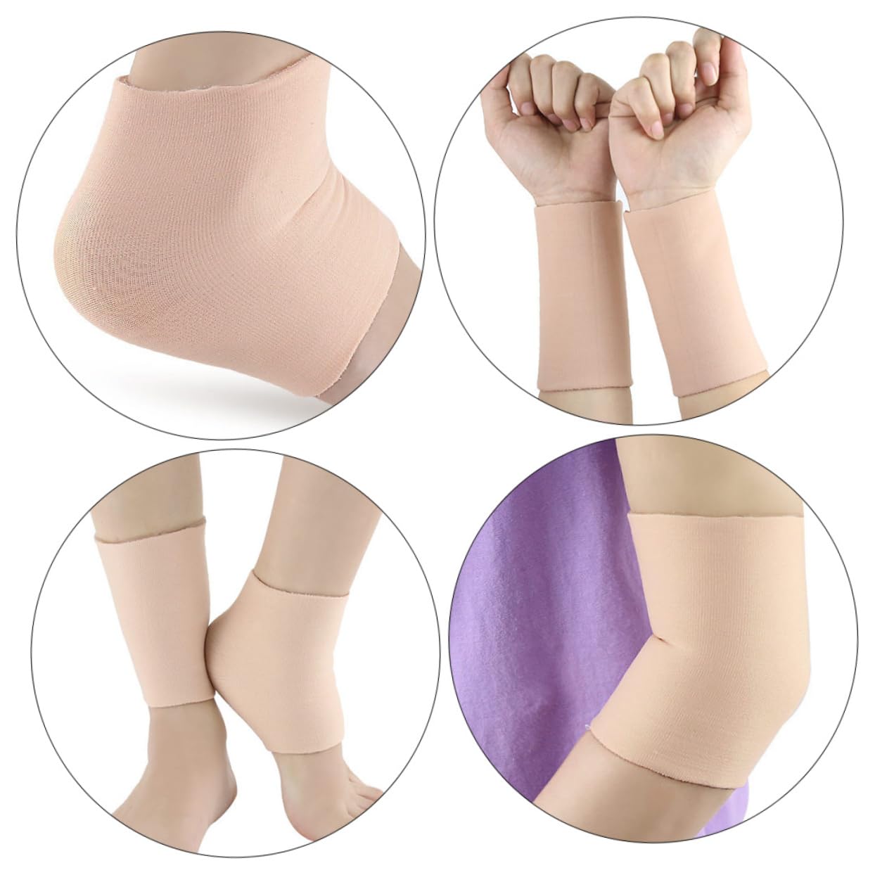 Healeved Comfortable Moisturizing Heel Socks for Dry Skin Socks for Cracked Heels