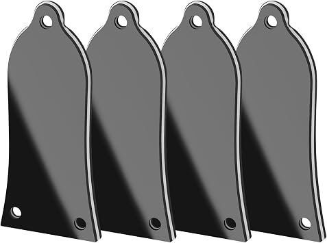 SING F LTD 4Pcs Guitar Truss Rod Cover Replacement 3 Holes Plastic Truss Rod Cover for Guitar Bass Replacement Part Guitar Accessories