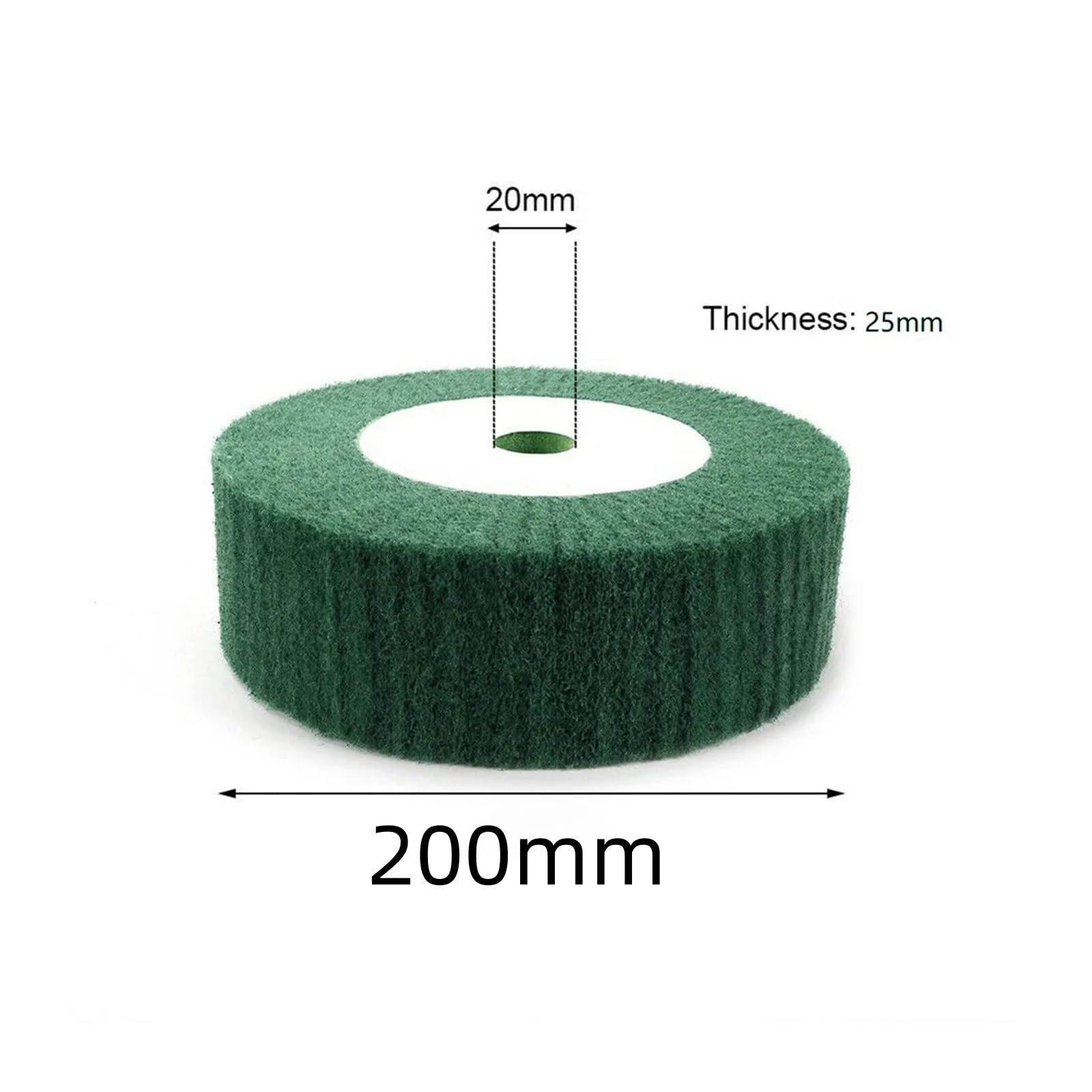 Tarcze polerskie z filcu wełnianego Bench Grinder Buffing Wheel Nylon Flap Non-Woven Disc Angle Grinder Multicolor 6-8 Inch(200mm Green)