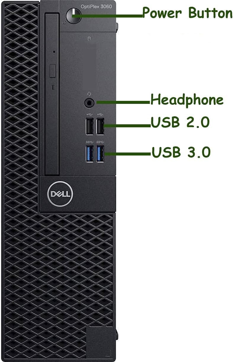 Dell OptiPlex 3060 SFF Desktop Computer PC, Quad Core i3-8100, 8GB