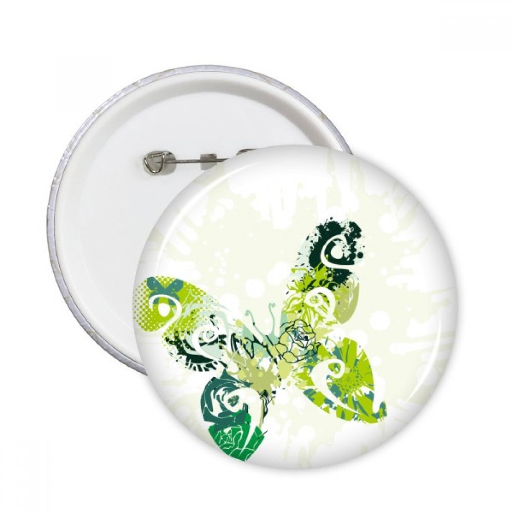 Badge Papillon Vert Graffiti XL 5pcs Cadeaux Originaux