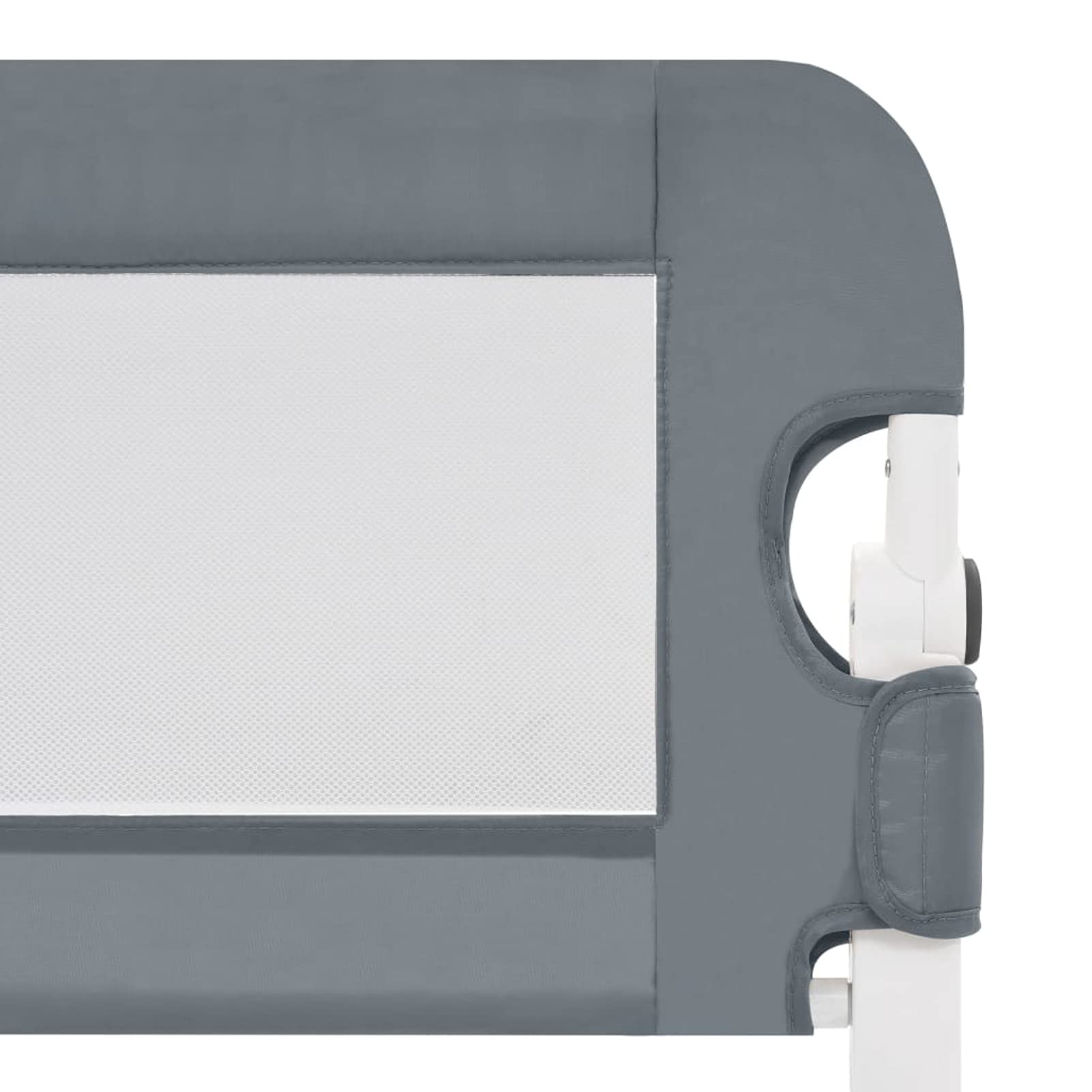 Mogou Barandilla de Seguridad Cama de niño, Barrera Seguridad Niños Cama, Barandilla Cama Niño, Baranda De Seguridad para Niños, poliéster Gris 150x42 cm