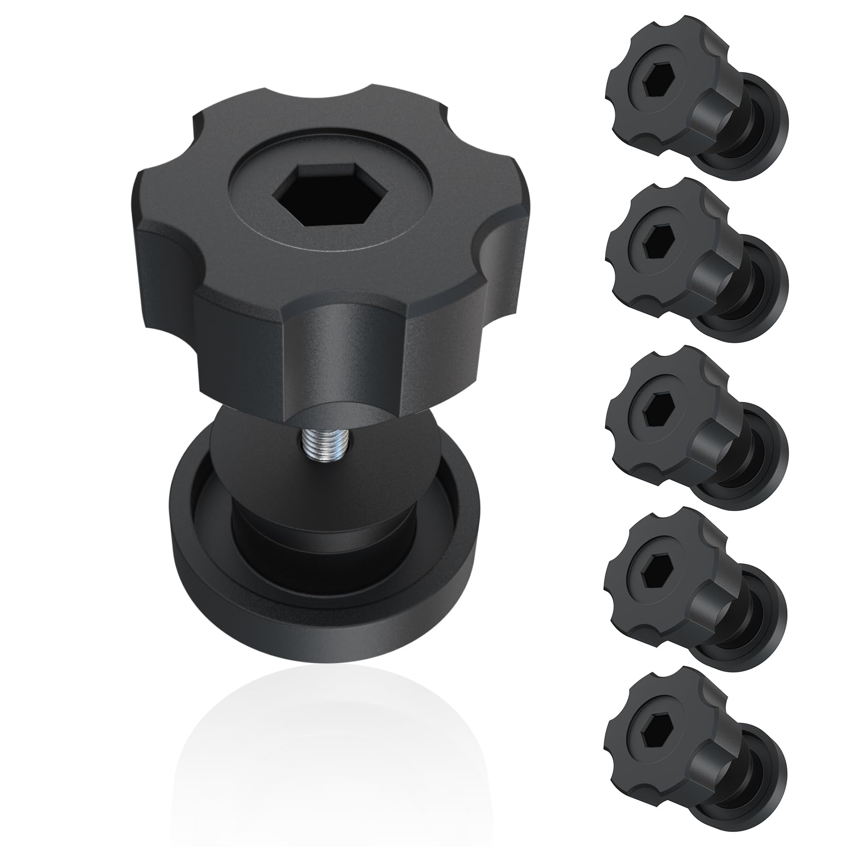 6000 6 Pack UTV Tie Down Anchors to Compatible with Polaris RZR 2014-2023 XP 1000 / Turbo/Turbo S Tie Down Anchor Kit, Bed Anchors Accessories with 1"