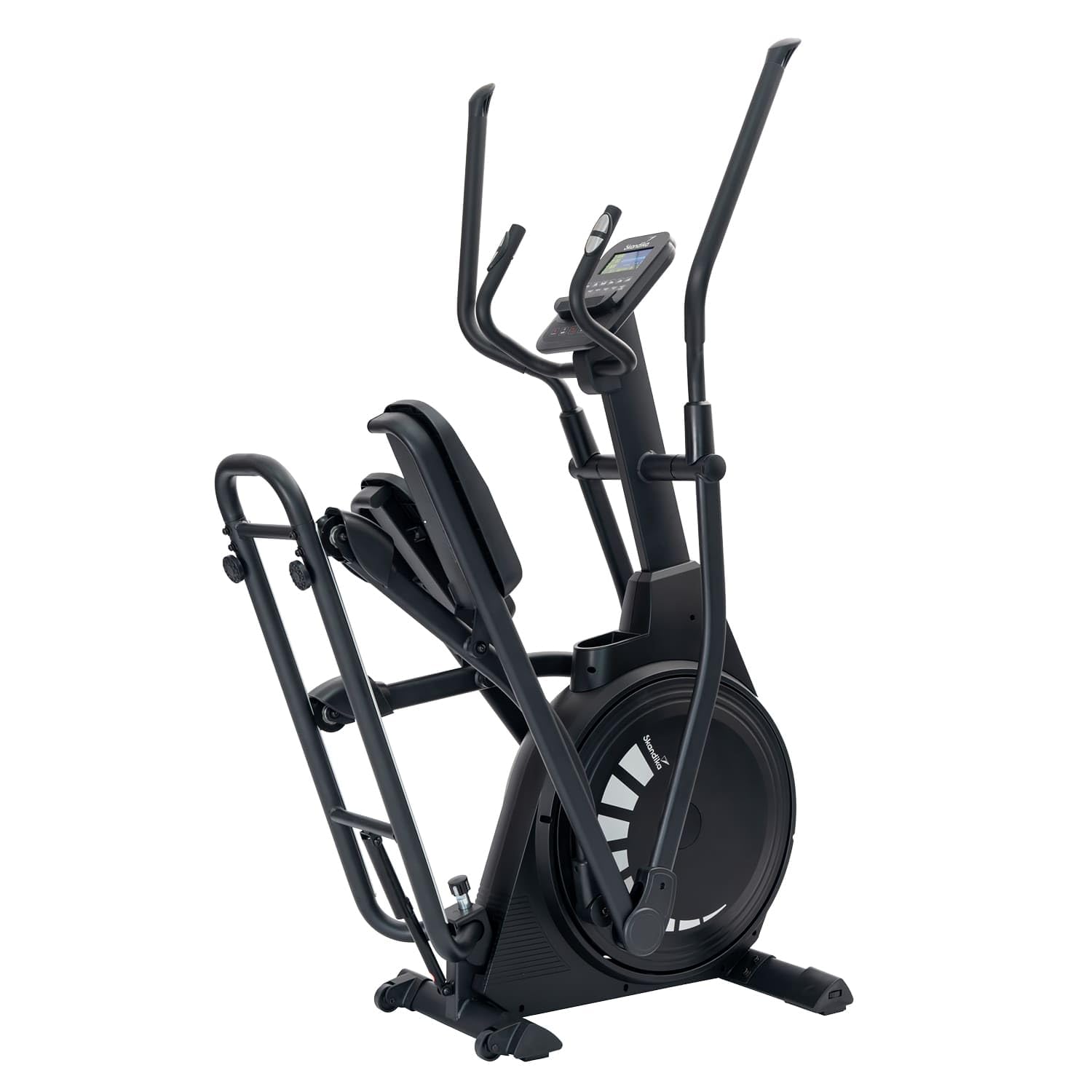 Skandika Vélo elliptique Carbon P23 | Vélo elliptique d'appartement, avec Inclinaison ou Pliable, Frein magnétique, connecté, Compatible Kinomap, Bluetooth, Max 135KG