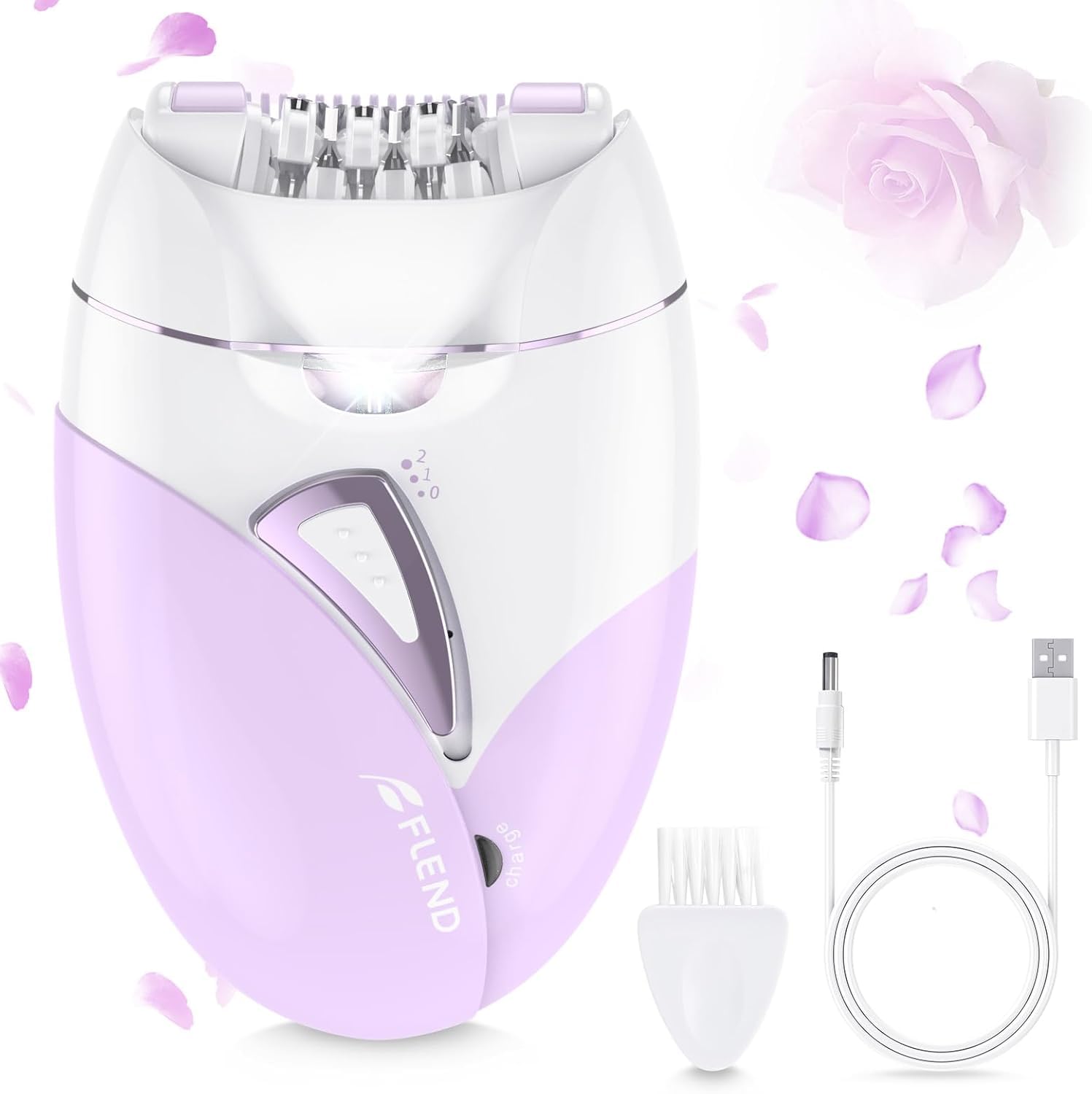 Epilator Epilator for Women Facial Hair Removal for Women Rechargeable 2 Speeds Hair Removal Device with 36 Tweezers