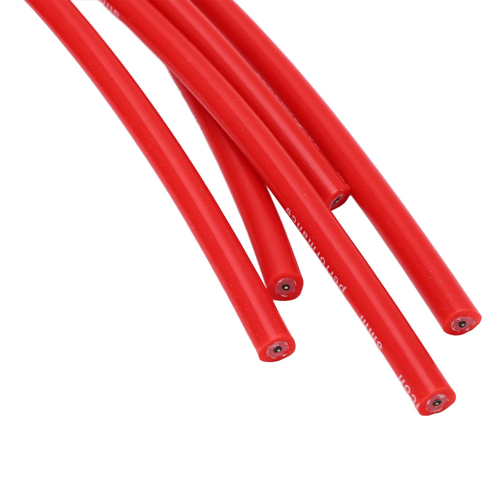 Cavo di Accensione per Auto, Set di Cavi di Accensione per Candele in Silicone Rosso 1 M Cavo di Accensione per Auto per Automobile a 4 Cilindri 8 Mm