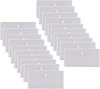 Vista 1 de #10 Clear Plastic Envelopes 5 x 10 Money Receipt Bill Storage Holder 20 Pack Hook Loop Closure