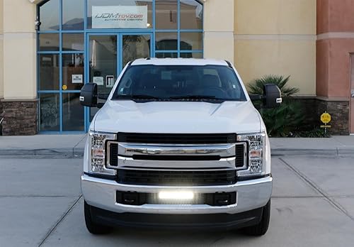 Miniatura 5 de iJDMTOY Barra de luz LED de 60 W de montaje de parachoques inferior compatible con Ford F-250 F-350 F-450 Super Duty 2017 en adelante, incluye barra