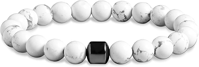 MYA FØRN – Naturstein Armband für Damen und Herren, 8 mm Perlenarmband, Originelles Geschenk für Paare, Jahrestag, Freunde und Geburtstag | Meditationszubehör