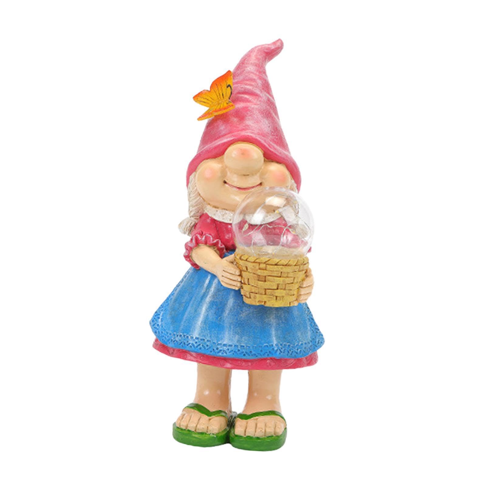 TWISAXC Funny Gnome Figurine Gnome Sculpture Ornament Brightly Colored Garden Statue Adds Fun To Outdoor Areas Garden Statue Desktop Ornament Decor