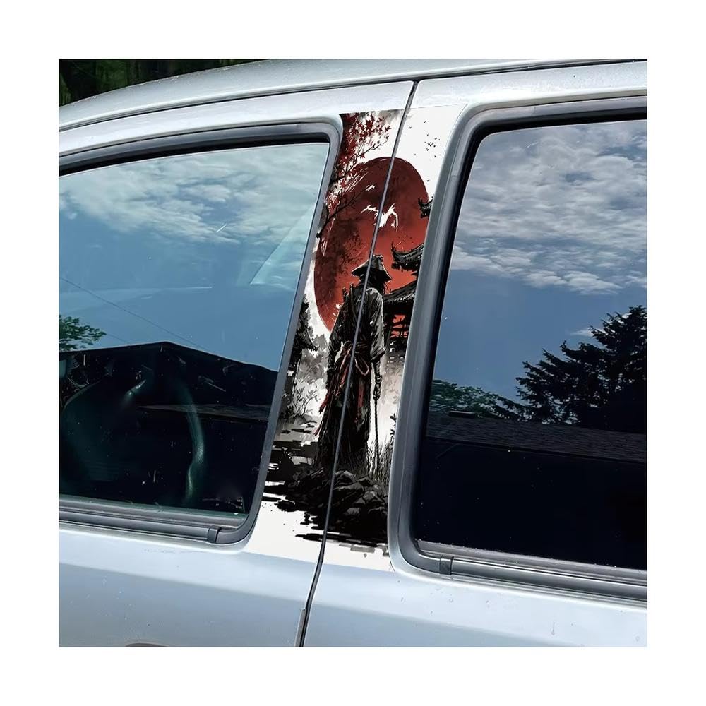 Bertdcx One Color Car Center Pillar Window Film Ronin Glossy Protective Polyethylene Auto Parts