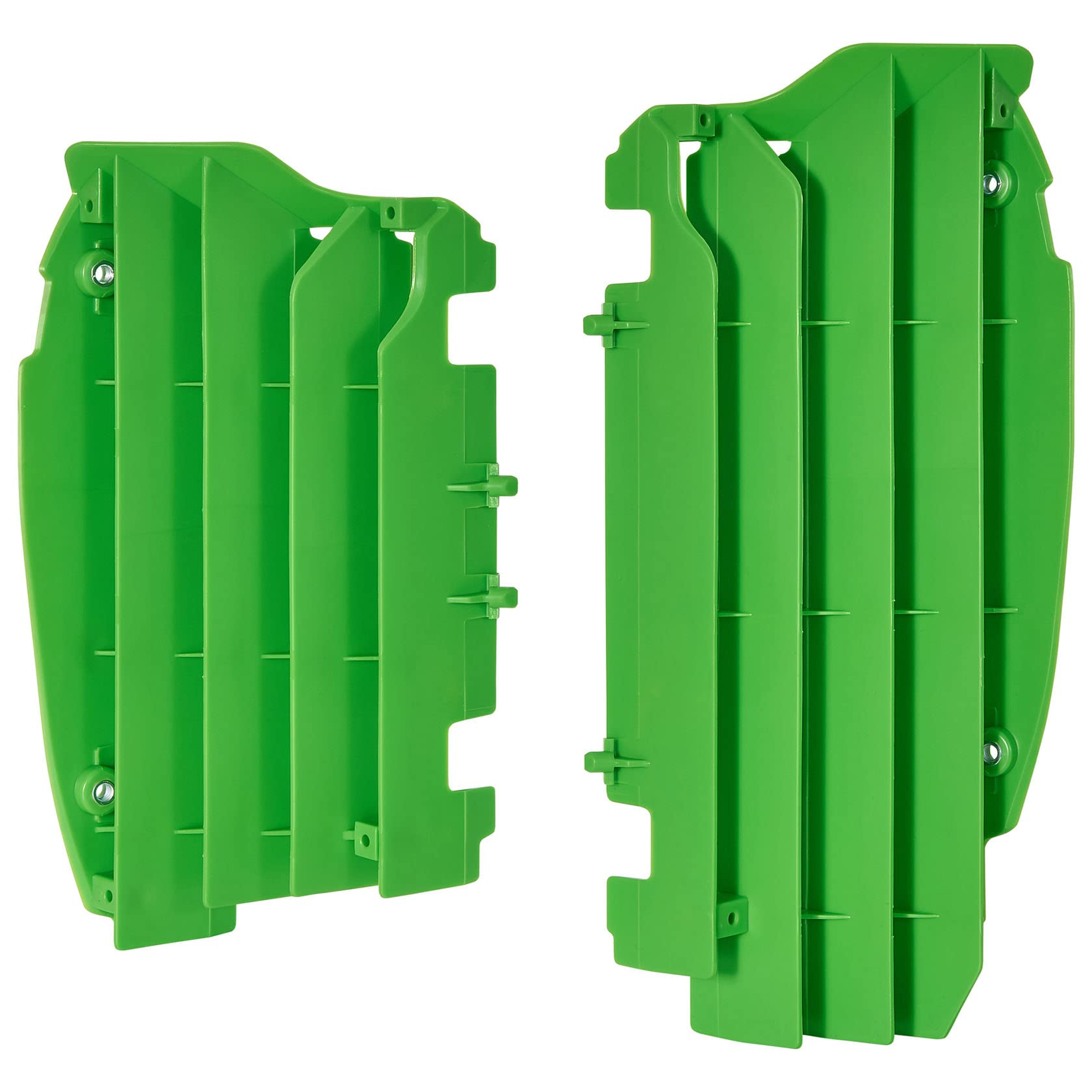 Polisport 8456000002 - Set Di Griglie Per Radiatore In Polipropilene Resistente E Durevole Senza Hardware Compatibile Con Le Moto Kawasaki In Colore Verde - 4