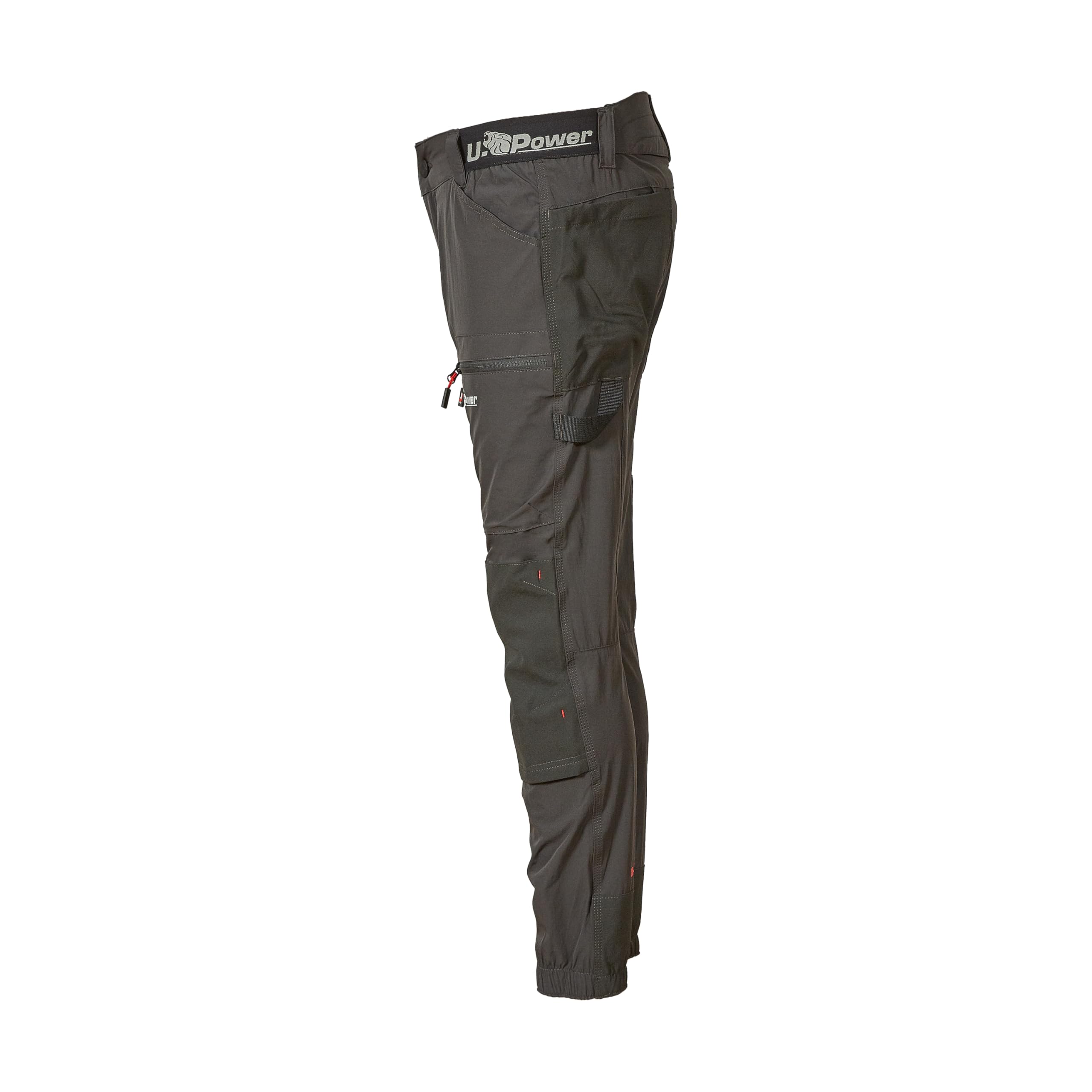 U Power Pantalone Bermuda da Lavoro Estivi, in Tessuto Stretch, vestibilità Jogging Harmony Asphalt Grey Pantaloncini Uomo