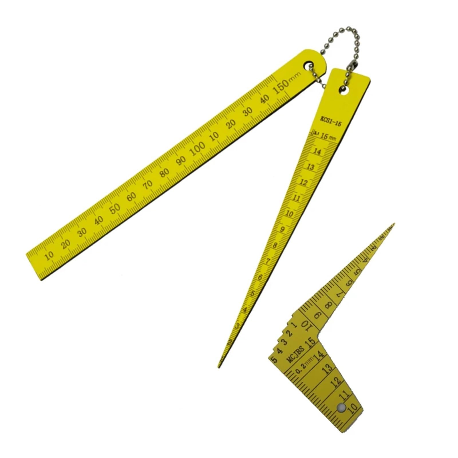 Galgas de espesores, Calibrador de espesores de plástico K15SG, calibre de espesores de soldadura cónico de 1-15 mm, regla de separación, herramientas de medición for la industria automotriz para bují