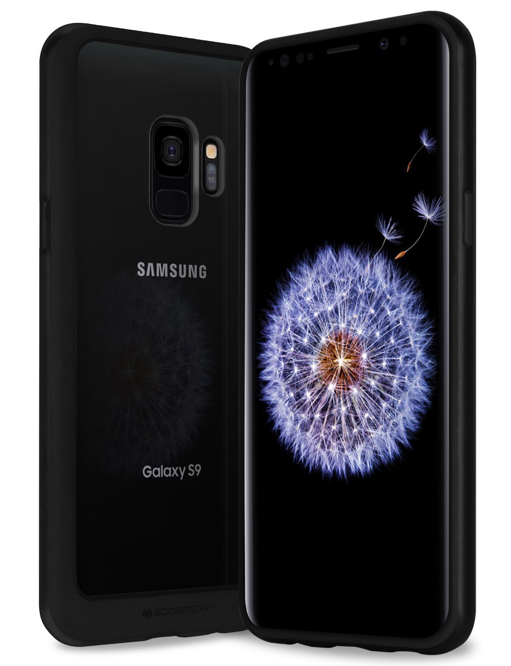 Galaxy S9 Case, Mercury Bumper X [Slim Fit] Protective Hybrid TPU Cover with Clear Hard PC Back [Shockproof] for Samsung Galaxy S9 Black S9-BPX/N-BLK