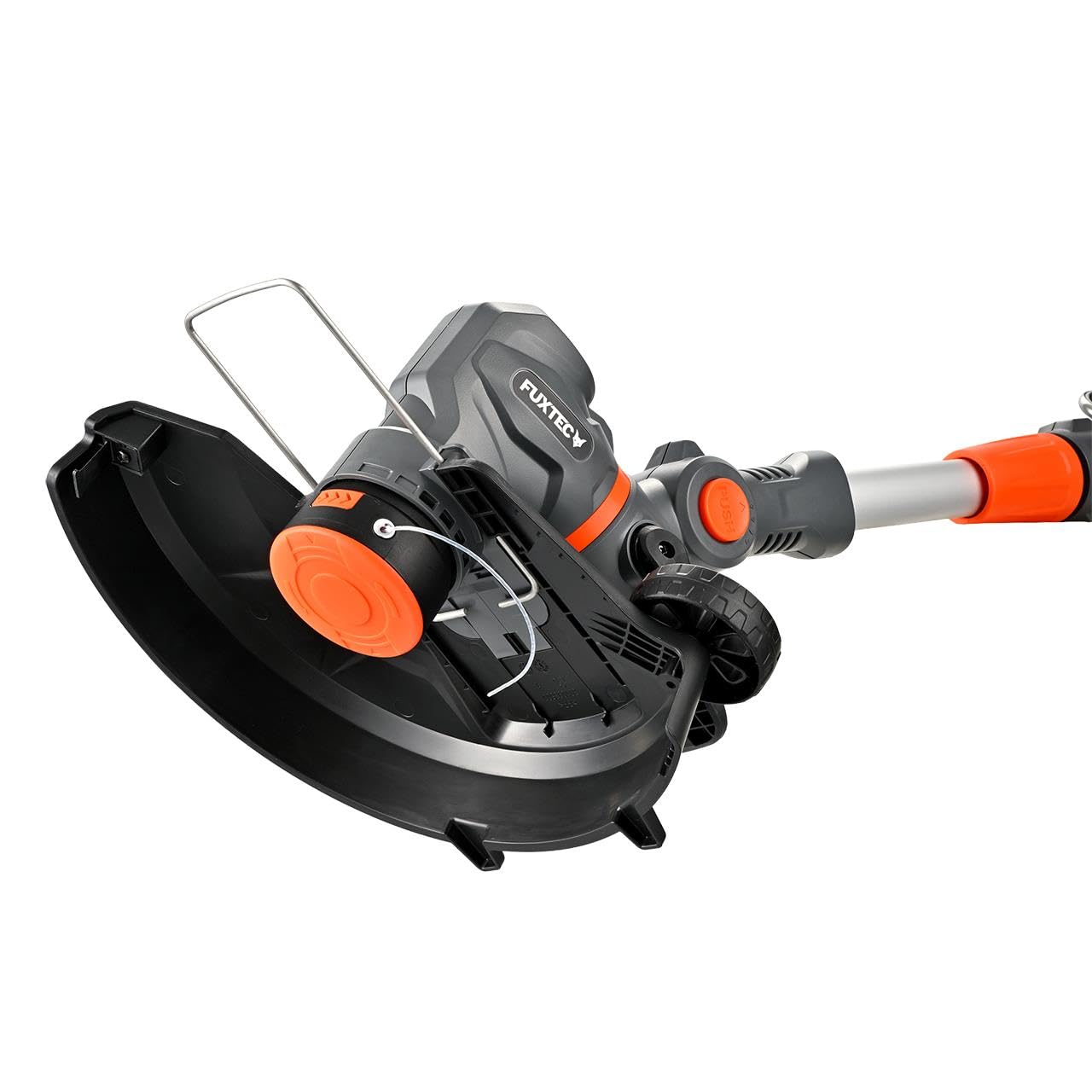 FUXTEC Coupe-Bordures sans Fil 20V FX-E1RT20PROSET avec Batterie 2 Ah et Chargeur • Débroussailleuse électrique • Largeur de Coupe 28 cm • Manche télescopique • 2 Vitesses • Tête pivotante 90°