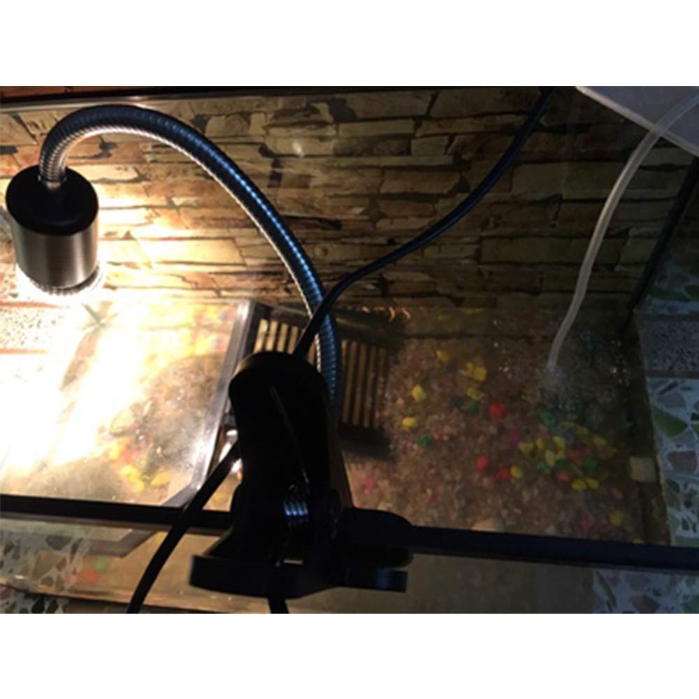 Reptile Heat Lamp Clamp Fixture- Flexible Terrarium Habitat Lighting & Heat Lamp Holder Stand, UVA UVB Light Basking Mercury Vapor Bulb Ceramic Heat Bulb Holder for Reptile Snake Tortoise