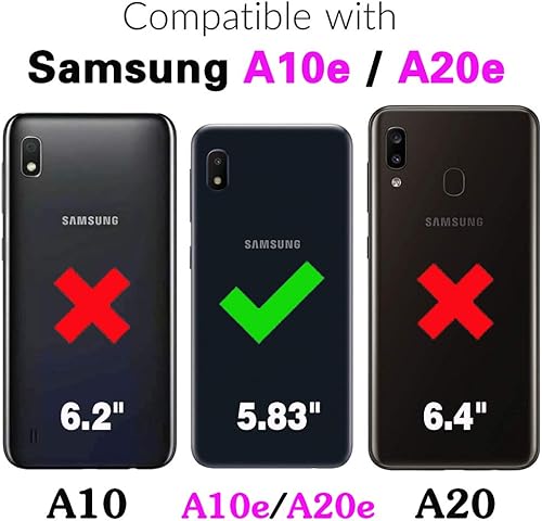 Miniatura 2 de Asuwish Funda de teléfono para Samsung Galaxy A20e, resistente, a prueba de golpes, a prueba de caídas, cuerpo completo, protección resistente,