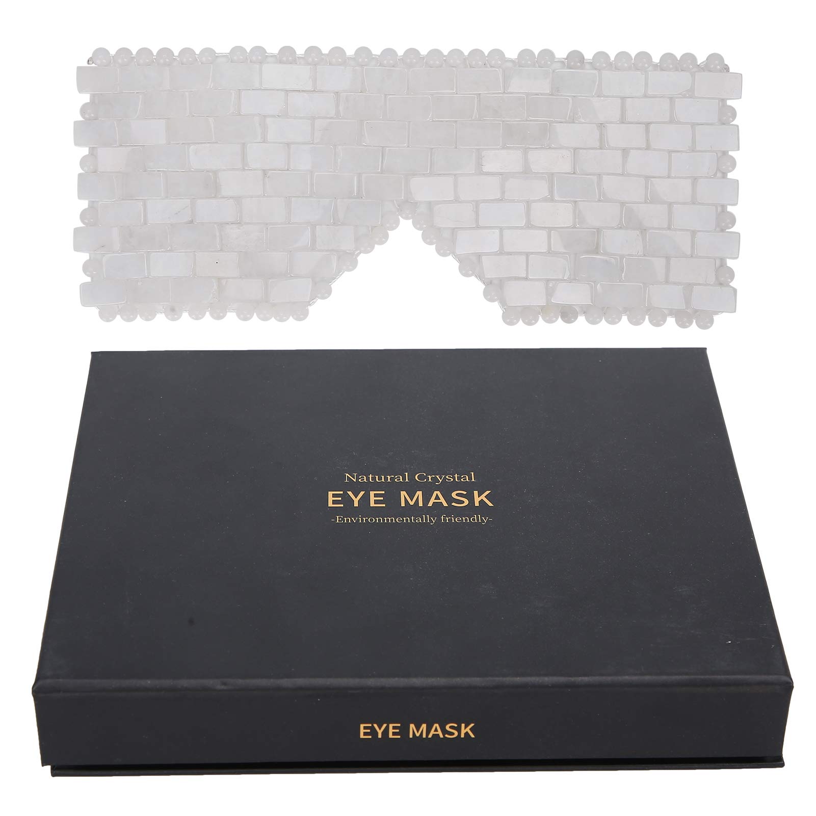 Le masque de relaxation des yeux Jadestone, outil de soin de sommeil naturel pour masseur de visage réduit les cernes(Jadestone blanc)