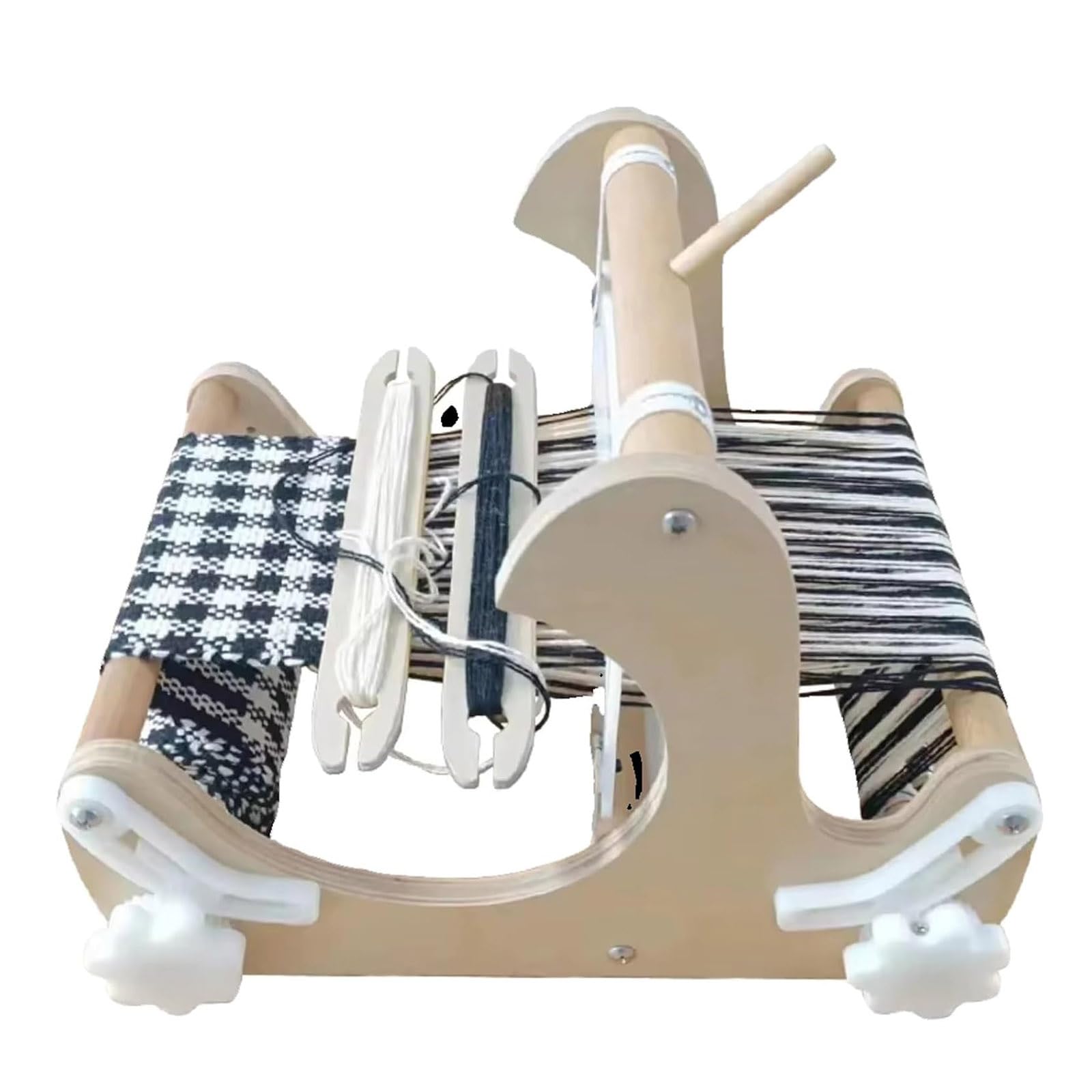Telaio per tessitura, telaio da tavolo in legno per lavori a maglia fai da te, tessuto a mano, include dischi rigidi e volani, ideale per principianti e artisti artigianali