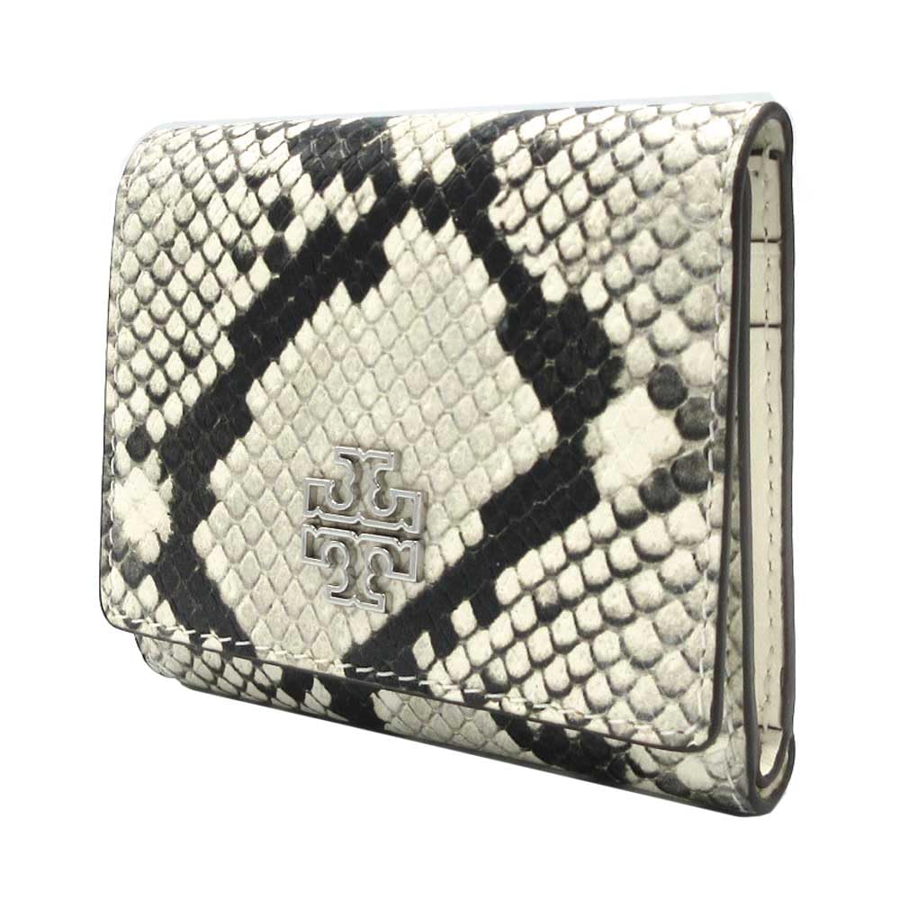 トリーバーチ 財布 三つ折り財布 TORY BURCH ブリテン スネーク調 エンボスレザー コンパクト ウォレット ミニ財布 164035 1024 100 (ウォームホワイト×ブラック) アウトレット レディース Amazon | [トリーバーチ] 財布 三つ折り財布 ブリテン スネーク調