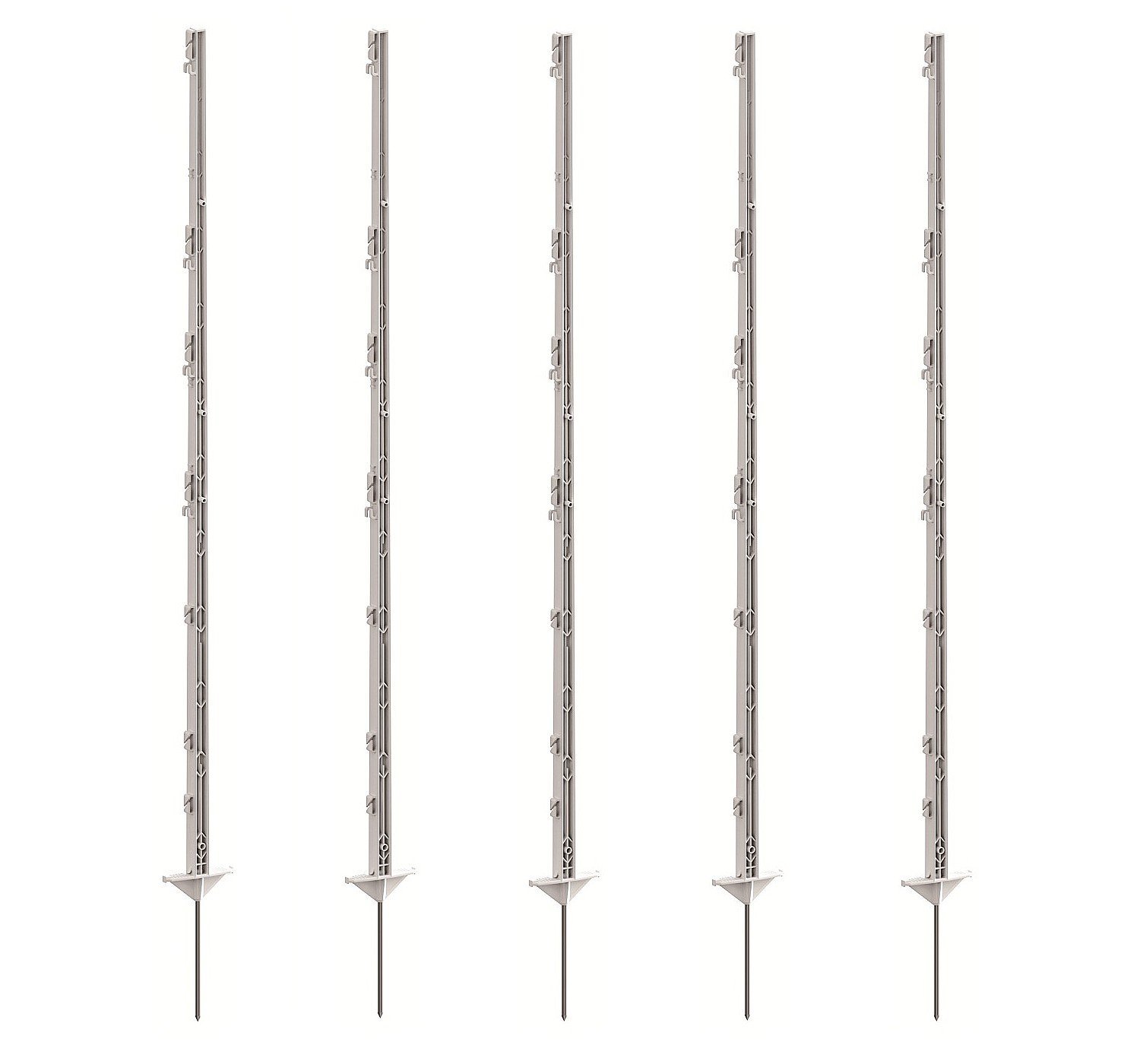 Growi Weidezaunpfahl Kunststoff 156 cm weiß 40 Stück