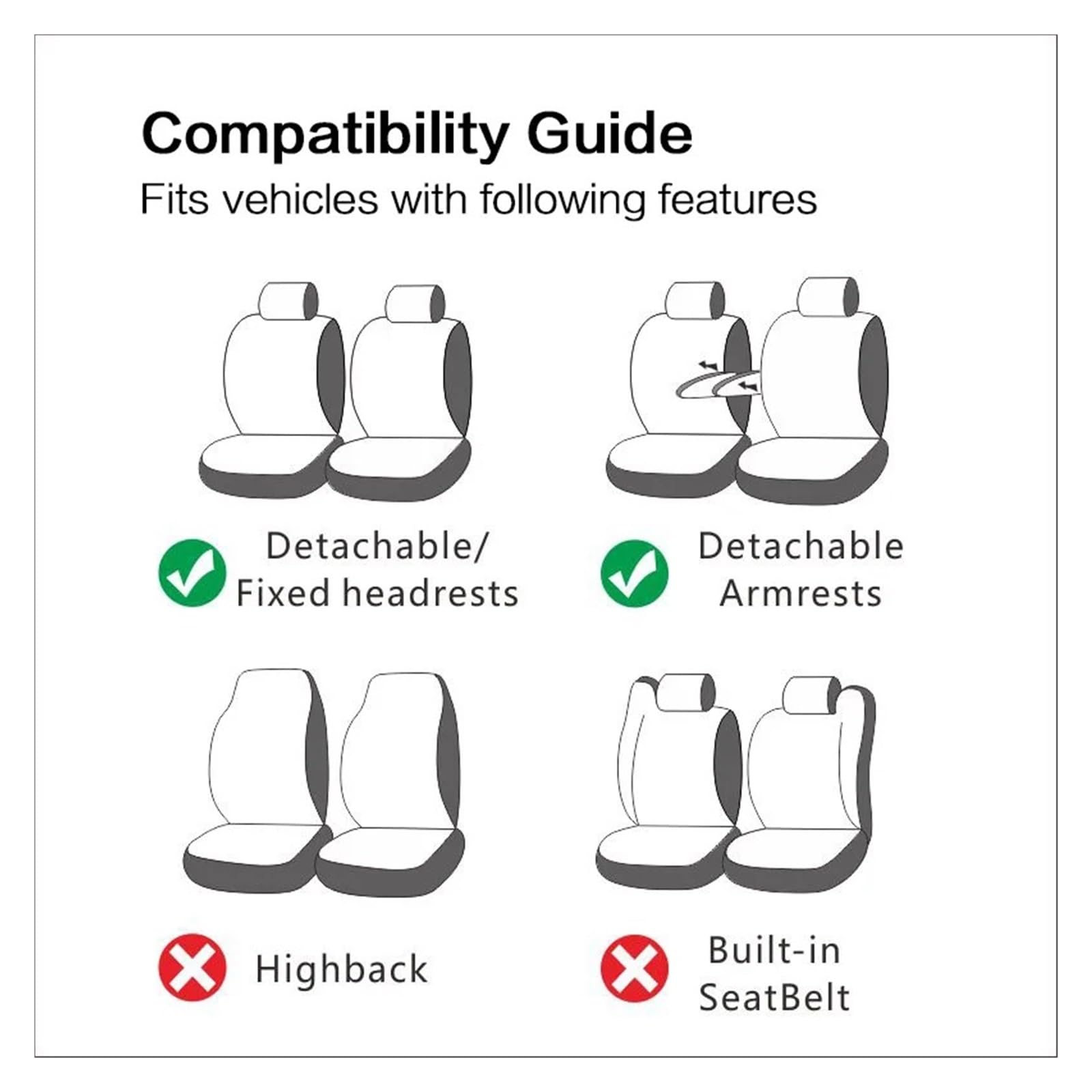 Auto Accessori Coprisedili Per Auto Universali Per 7 Posti, Coprisedili Per Auto/camion 2001, Per Chrysler, Per Voyager Coprisedili auto(7pcs-black)